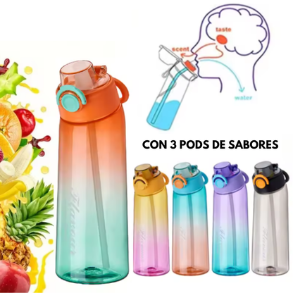 AIR UP - BOTELLA DE AGUA CON SABORES 🍉🍊🍒🫐 - 3 SABORES GRATIS🎁 900ml