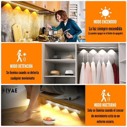 LED Recargable con Sensor de Movimiento y Efecto Montaña - 60cm